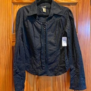 NWT BUFFALO by David Bitton Romantic Lace-up Top 34” Chest !!!